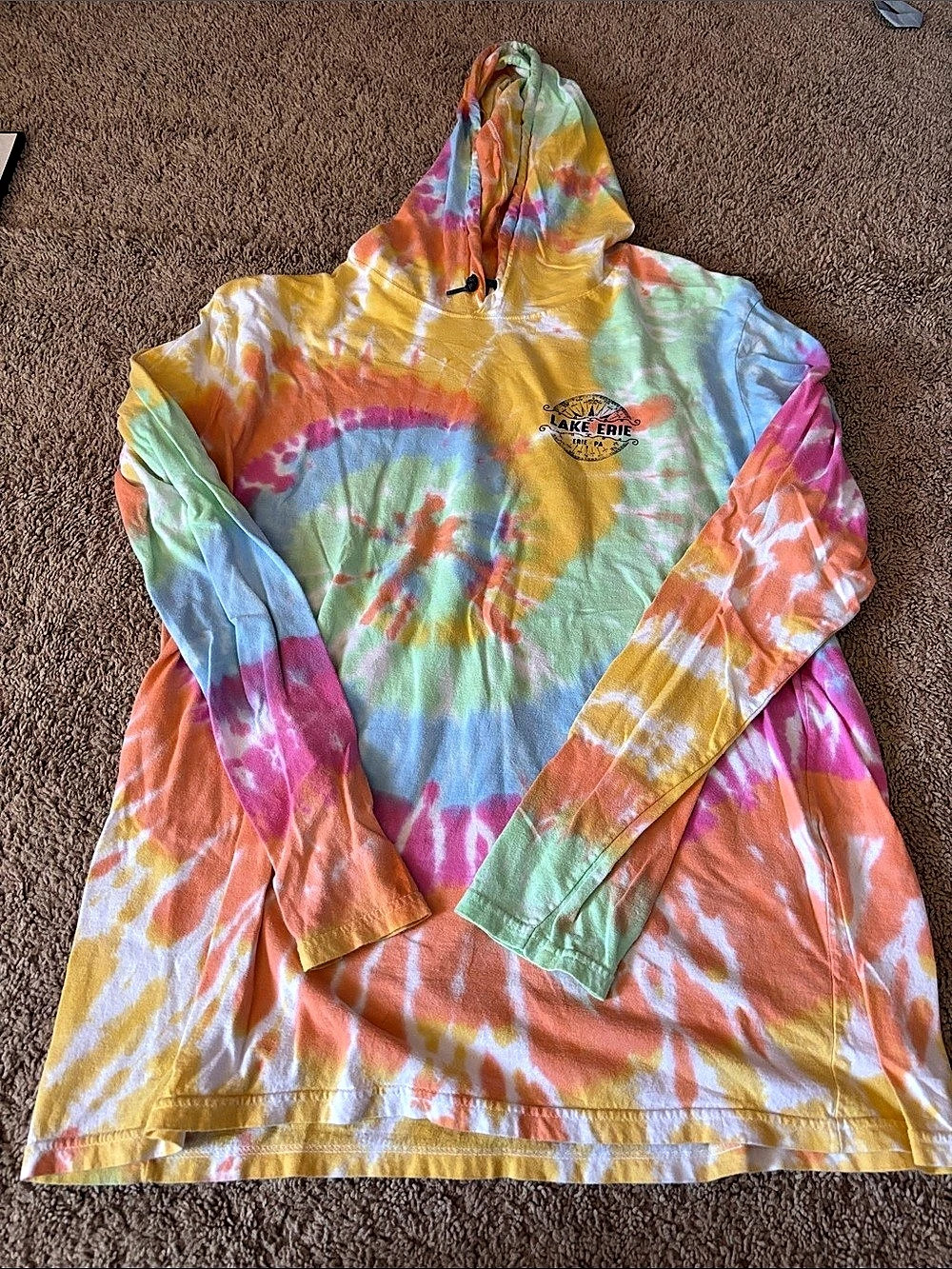 Lake Erie Tie-Dye Pullover Hoodie